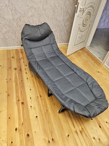 bag ucun yelencekler: Qatlanan rahat istirahət çarpayısı / şezlong - Rəng: tünd boz -