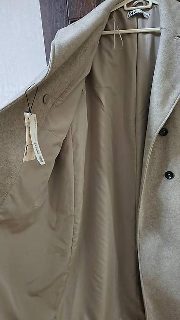 женское пальто: Пальто, Zara, XL, цвет - Бежевый — 6