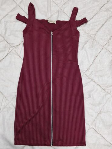 crvene haljine za maturu: S (EU 36), M (EU 38), bоја - Bordo, Drugi stil, Na bretele