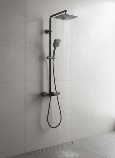 кран для душ: Многофункциональная душевая система, выполненная в современном стиле