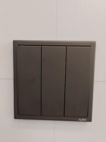 smart light: Трехклавишный настенный выключатель AURA - Формат: 3 клавиши — 1