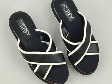 sinsay buty na koturnie: Klapki damskie, rozmiar 37