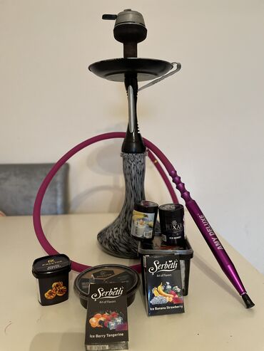 Qəlyan, vayp və aksesuarları: Qelyan Alpha Hookah S Sexsi istifade ucun alinib evde ara bir