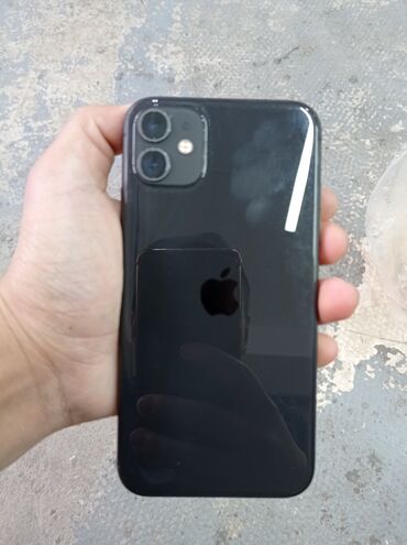 экран на айфон 11: IPhone 11, Колдонулган, 128 ГБ, Black Titanium, Каптама, Заряддоочу түзүлүш, 76 %