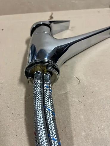 Slavine: Jednoručna kuhinjska slavina – hrom - Materijal: mesing sa hromiranom — 4