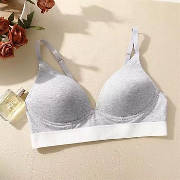 100% хлопок (100% cotton): Бескаркасный женский бра / бюстгальтер с