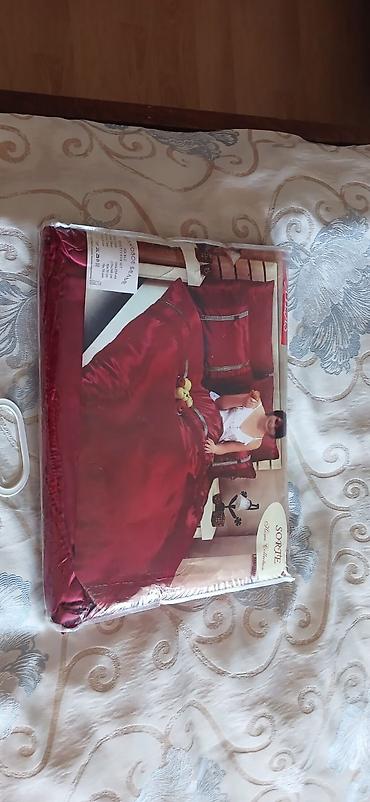 Текстиль: Saten yataq dəsti – Sorte Home Collection - Rəng: tünd qırmızı — 2
