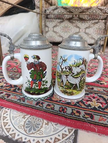 dəsti: Fincanlar, rəng - Ağ, Keramika, 2 ədədli dəst, 500 ml, Almaniya — 1