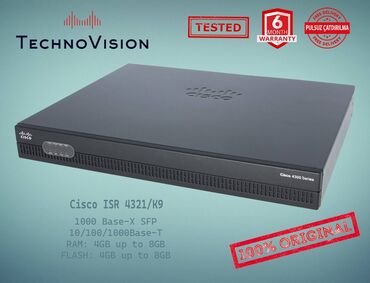 tenda modem: Cisco ISR 4321 K9 Router ✔️Sertifikasiyadan keçmiş təcrübəli