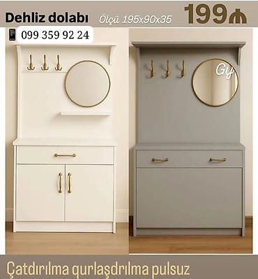 Dehliz dolabı – ölçü: 195 x 90 x 35 sm Xüsusiyyətlər: - Asılqan