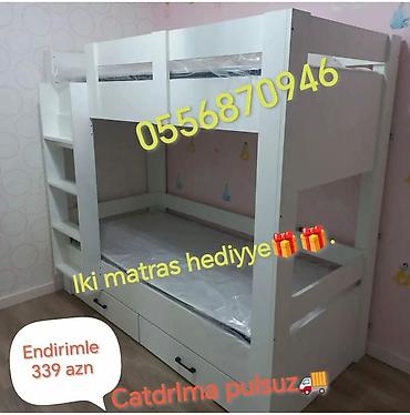 nərdivan qiyməti: Oğlan və qız üçün, Yeni, Çarpayı, Matras ilə, Siyirməli, Laminat — 4