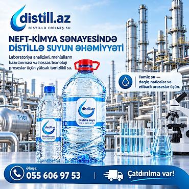 distillə olunmus su: Distill.az – Distillə edilmiş su Neft-kimya sənayesində laboratoriya — 1