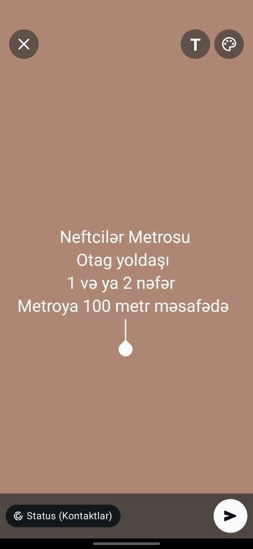 kirayə 1 otaq: OTAQ YOLDAŞI Gelib naxa bilersiz