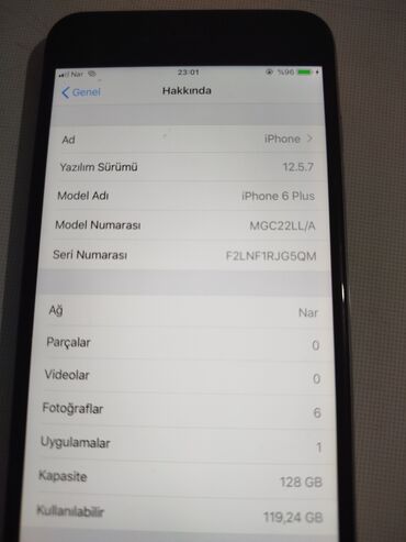 iphone 6s plus ikinci el: IPhone 6s Plus, 128 GB, Barmaq izi
