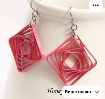 Minđuše: Pirsing, Handmade, Materijal: Epoksi smola — 55