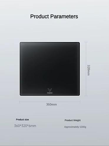 windows surface: Коврик для мыши из закаленного стекла Rapoo V10GLASS Содержит — 6