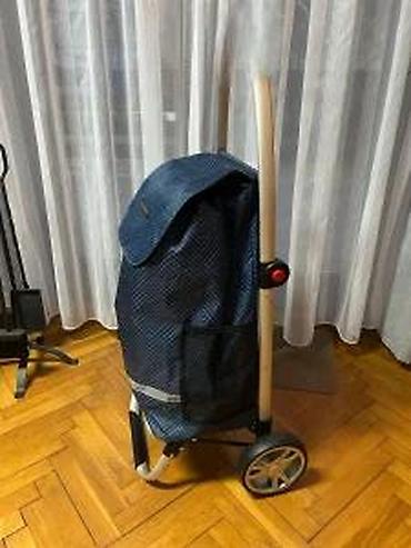 Putni koferi i torbe: Kolica za kupovinu sa torbom – plavo/tamnonavy dezen sa finim — 21