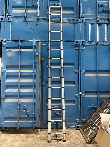 Телескопические стремянки: Телескопическая стремянка, Высота: До 2 м, Новый, Материал: Алюминий — 1