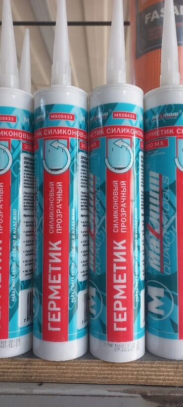 жидкое стекло: Прозрачный силиконовый герметик Maximum Tools в картридже объемом 300