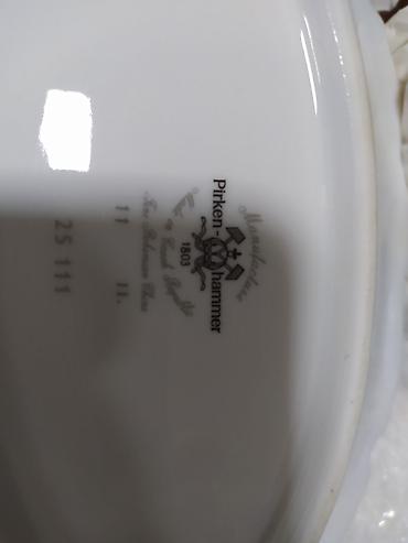 dekor qab: Pirkenhammer (Bohemia) porselen oval vaz/trəvlə 2 ədəd - Brend və — 3