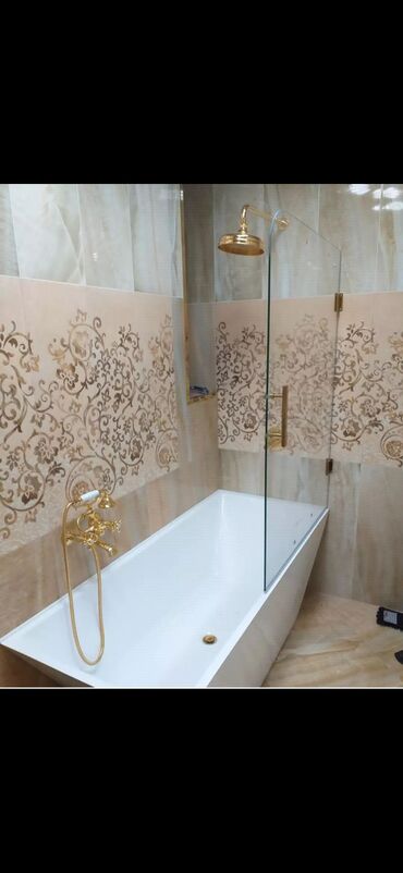 Duş kabinaları, arakəsmələr: Yeni Üstü açıq kabina, Künc üçün, Pulsuz çatdırılma — 10