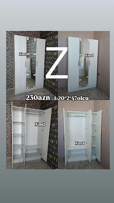 divan ortuk: Yeni, 3 qapılı, Güzgülü, Ağ, Açılan, Düz dolab — 1
