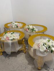 аренда мебели на свадьбу: Сдается в аренду: декоративные круглые лотки/кейк-стенды ручной работы