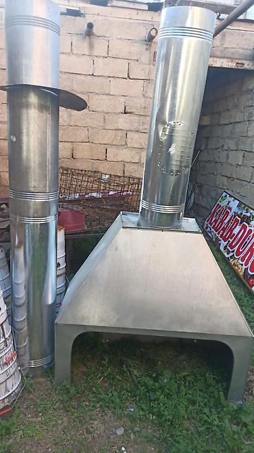 Bunund metal baca borusu (biri yağışa qarşı başlıqlı) Ölçülər
