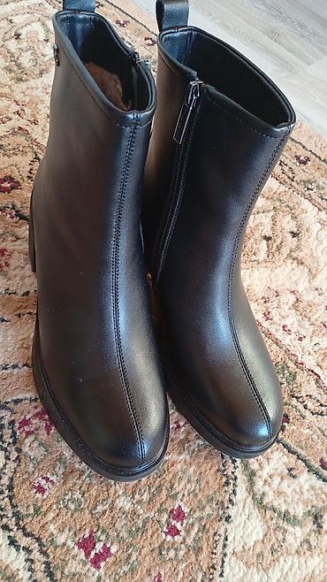 Ботинки и ботильоны: Женские полусапоги, черные, классический,италиянский — 6