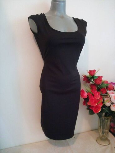 kratke haljine od satena: S (EU 36), color - Black, Evening, Short sleeves