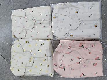 Пижамы: Теплая женская пижама в клетку (комплект из 2 предметов) - Верх — 5