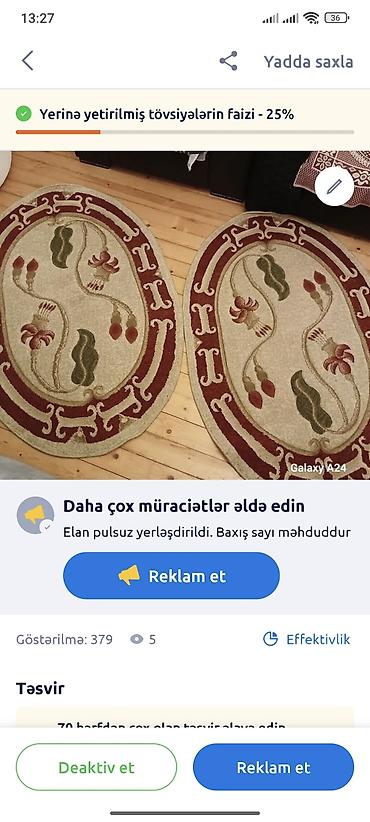 Xalça Kredit yoxdur