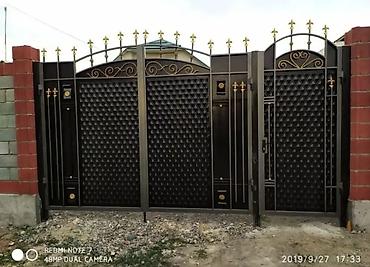 Распашные ворота: Кованные ворота из металла - Тип: распашные уличные ворота с — 9