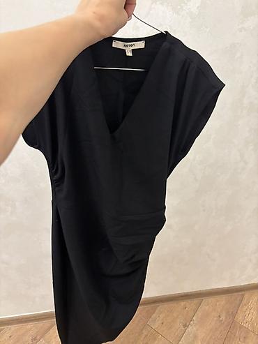 elbiseler: Koton qara don - Rəng: klassik qara - Kəsim: rahat, yüngül oversize — 1