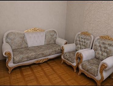 islenmis divan: Б/у, Диван, 2 кресла — 1