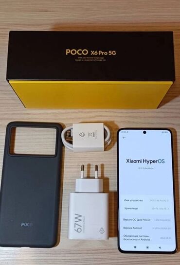 poco x3 купить в бишкеке: Poco X6 Pro 5G, Новый, 256 ГБ, цвет - Серый, 2 SIM