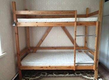 лофт кровать: Продается двухъярусная кровать с матрацем ‼️ Состояние отличное!