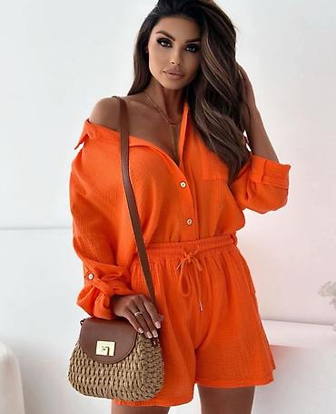 Kompleti: Komplet košulja i šorc - Dvodijelni set: široka košulja na dugmad i — 1