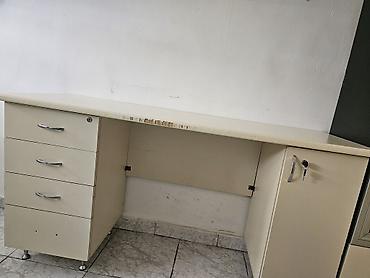 Ofis mebeli: Ofis mebeli dəsti - Neytral açıq bej rəngdə ofis dəsti: şkaf vitrin — 2