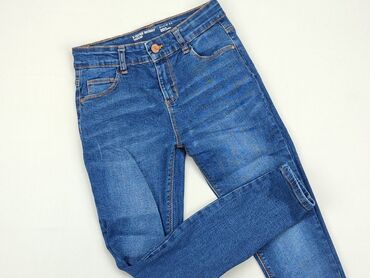 jeansy z wysokim stanem z guzikami: Jeans, 10 years, 140, condition - Good