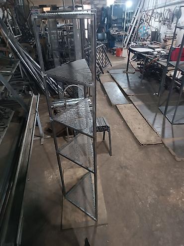 rəfləri: Metall künc rəfi – 5 mərtəbəli - Material: polad profil karkas — 2