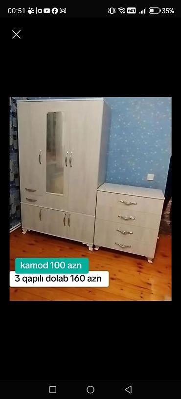 komod: Yataq otağı üçün modul mebel dəsti – sifarişlə hazırlanır, rəng seçimi — 5