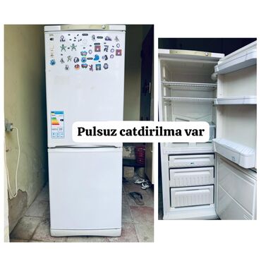 Kondisionerlər: İki qapılı soyuducu - Üst hissədə soyuducu bölmə, aşağıda dondurucu -