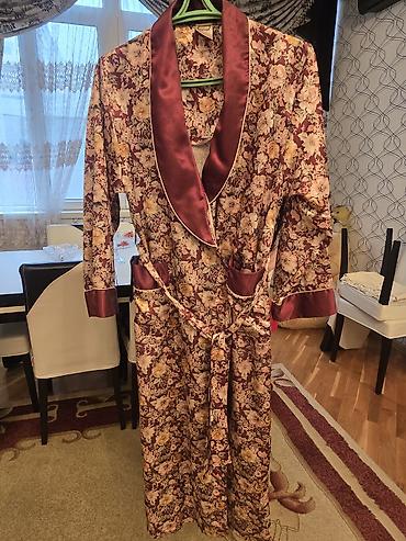 Ev geyimləri, pijamalar: Qadın xalatı – uzun, çiçək naxışlı - Ölçü: 42-44 - Model: Uzun — 2