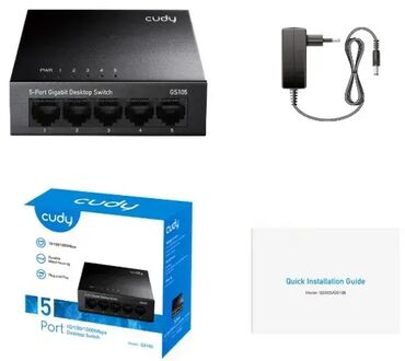 second hand phone shop near me: Brand: CUDY Model: Cudy GS105 metalni 5-Port Gbit Desktop Switch, ver