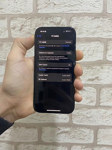 tunar sma: IPhone 16, 128 GB, Black Titanium, Face ID, Simsiz şarj, Sənədlərlə — 2