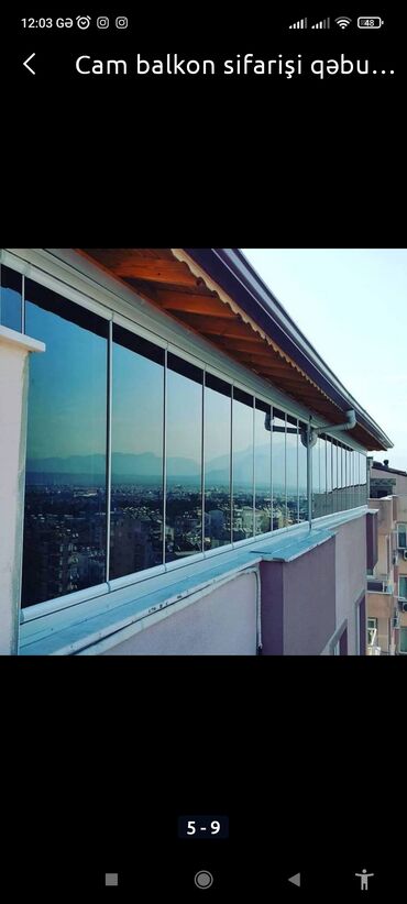 Balkonlar: Cam balkon sifarişləri qəbul olunur çatdırma qurasdirma pulsuzdur — 24