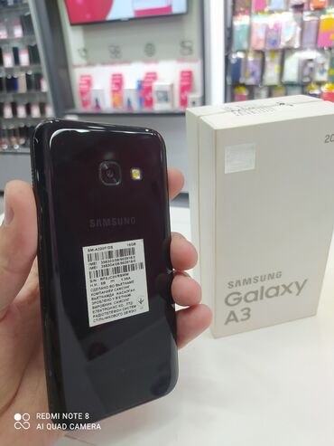 samsung a3: Samsung Galaxy A3 2017, 32 GB, rəng - Qara