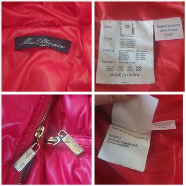 Zimske jakne: BLUMARINE jeans original fazonska crvena stepana perjana jakna sa — 6