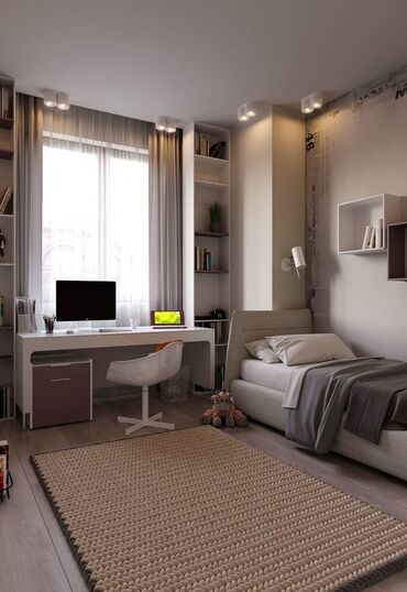 двух комнатная квартира: Дизайн, Долборлоо | Офистер, Батирлер, Үйлөр